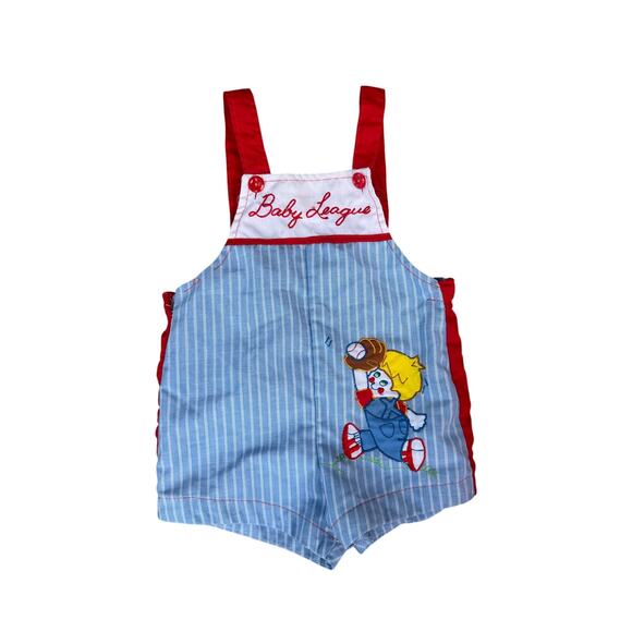 Catton Bros Other - Cotton Candy by Catton Bros Vintage Baseball Romper Sunsuit 3-6 M